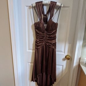 Brown / Gold Sparkle Evening Gown (small)